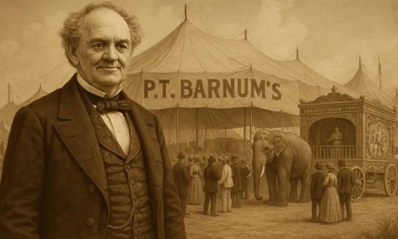 Σαν σήμερα το 1835: Ο P.T. Barnum ξεκινά το ταξίδι προς το "Μεγαλύτερο Σόου του Κόσμου"
