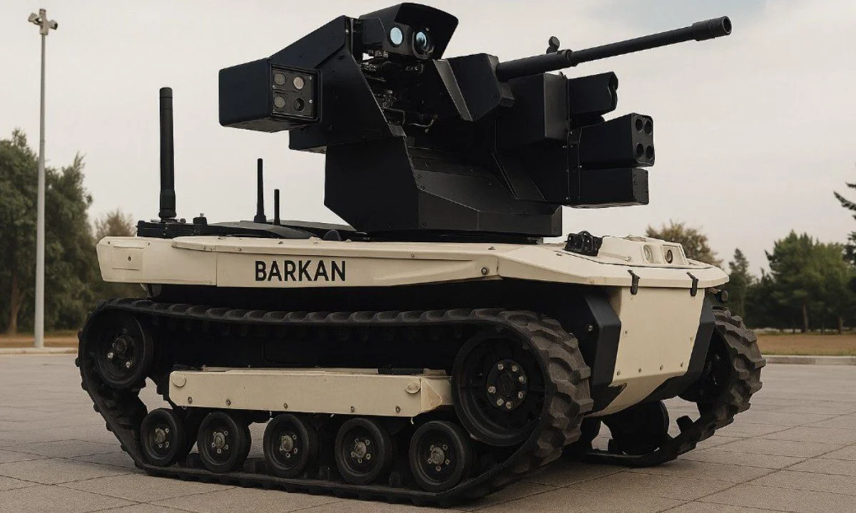 Το ρομποτικό όχημα μάχης Barkan UGV της HAVELSAN στο πεδίο. Εξοπλισμένο με τεχνητή νοημοσύνη, κάμερες, και όπλα λέιζερ. Τι θέλει η Τουρκία