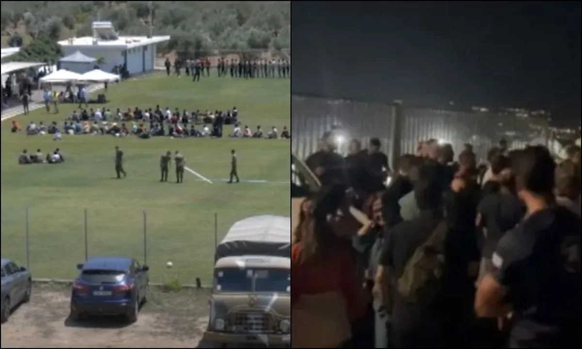 Ρέθυμνο: Σφοδρές αντιδράσεις πολιτών στο γήπεδο του Τσεσμέ, για την εγκατάσταση 501 λαθρομεταναστών - Εκτός ελέγχου η κατάσταση στην Κρήτη.