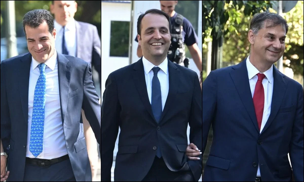 ΟΠΕΚΕΠΕ: Πλεύρης, Θεοχάρης, Δερμεντζόπουλος και φυσικά... Μητσοτάκης, είχαν χαμόγελα ως τα αυτιά μπαίνοντας στο Προεδρικό.