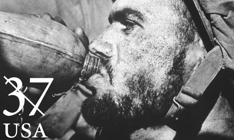 Το 1944, ένας Έλληνας μετανάστης φωτογραφήθηκε εξουθενωμένος στον πόλεμο. Το 2002 έγινε γραμματόσημο στις ΗΠΑ