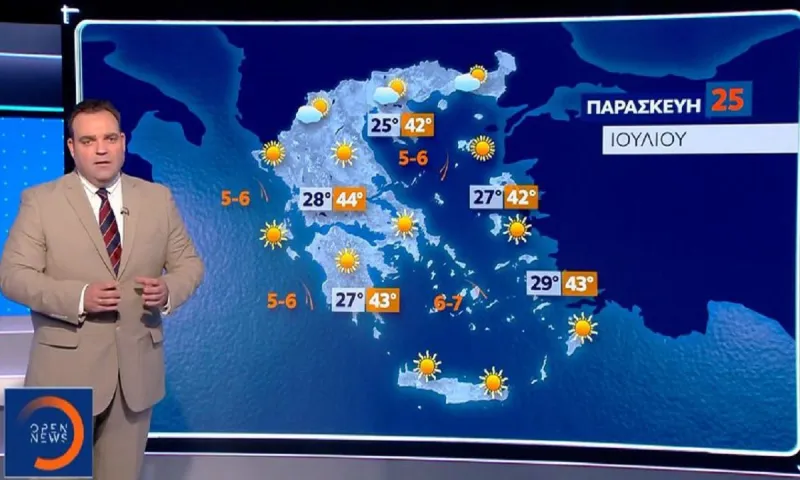 Καύσωνας - φωτιά: Έρχονται 45άρια και ακραίος κίνδυνος πυρκαγιάς