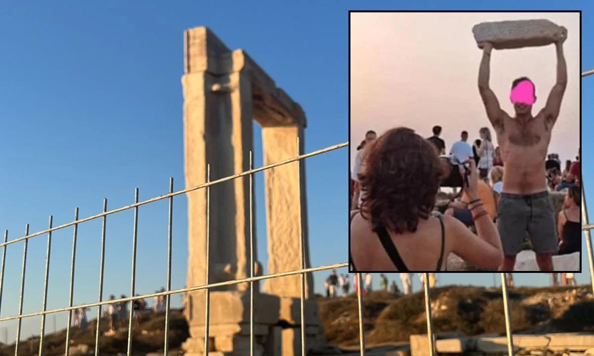 Με φράκτη που θυμίζει... κοτέτσι και μετακίνηση φυλάκων από άλλα μνημεία επιχειρούν να προστατέψουν όπως - όπως τον αρχαιολογικό χώρο.