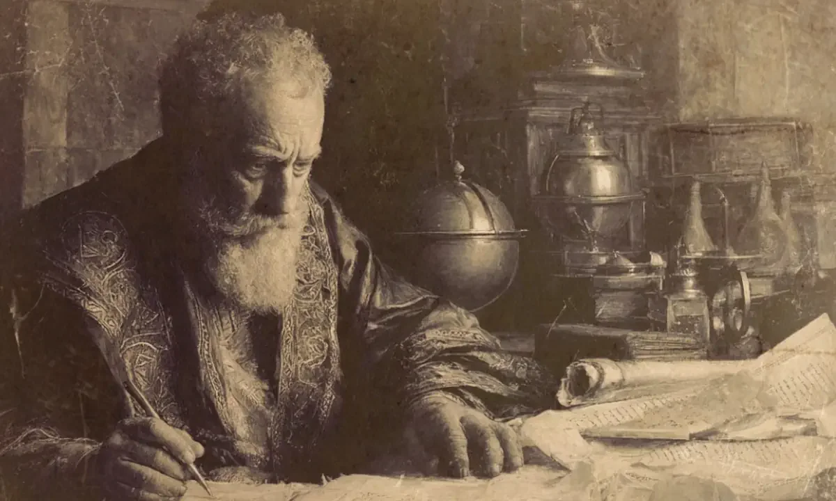 Θεόδωρος Μελιτηνιώτης – Βυζαντινός αστρονόμος και λόγιος με χειρόγραφα και αστρολάβους.