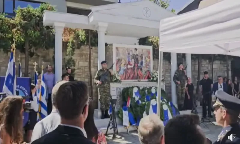 Στεφάνι μνήμης του Νικολάου Παπαδόπουλου στον Χορτιάτη ως πρώτο βήμα του Ελληνικού Παλμού
