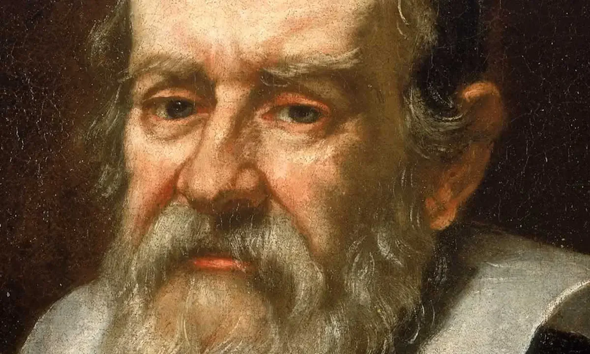 Πορτρέτο του Γαλιλαίου Γαλιλεΐ με λευκά μαλλιά και γενειάδα.