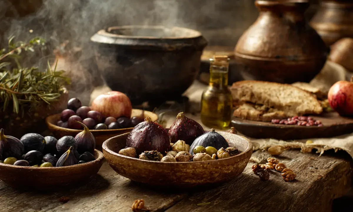 Τραπέζι με φρούτα και χόρτα στην αρχαία Ελλάδα