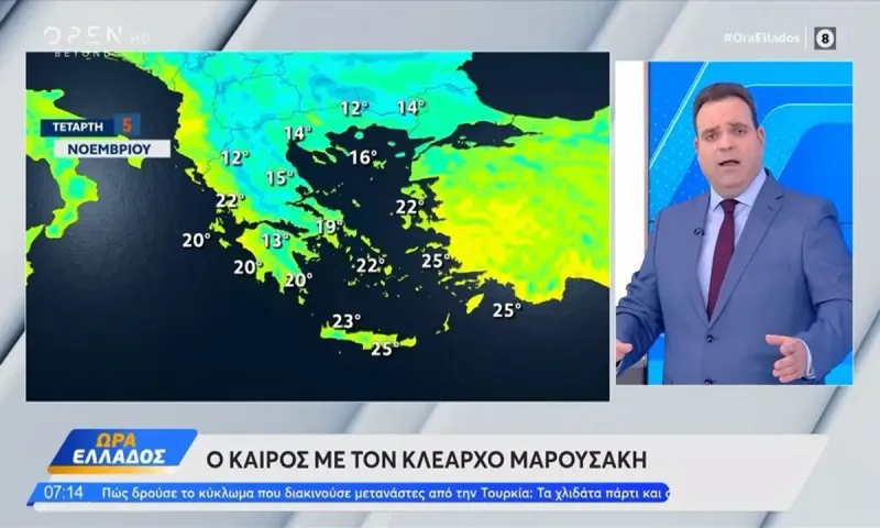 Κλέαρχος Μαρουσάκης: Νέο κύμα κακοκαιρίας από την Παρασκευή – Πού θα «χτυπήσουν» οι βροχές;