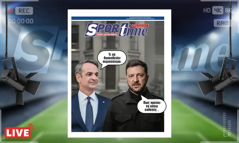 Πρωτοσέλιδο Sportime (22/11): Δύσκολο πράγμα οι... εκλογές στις μέρες μας