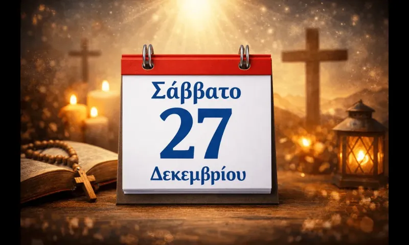 Σάββατο 27 Δεκεμβρίου: Ποιοι γιορτάζουν σήμερα