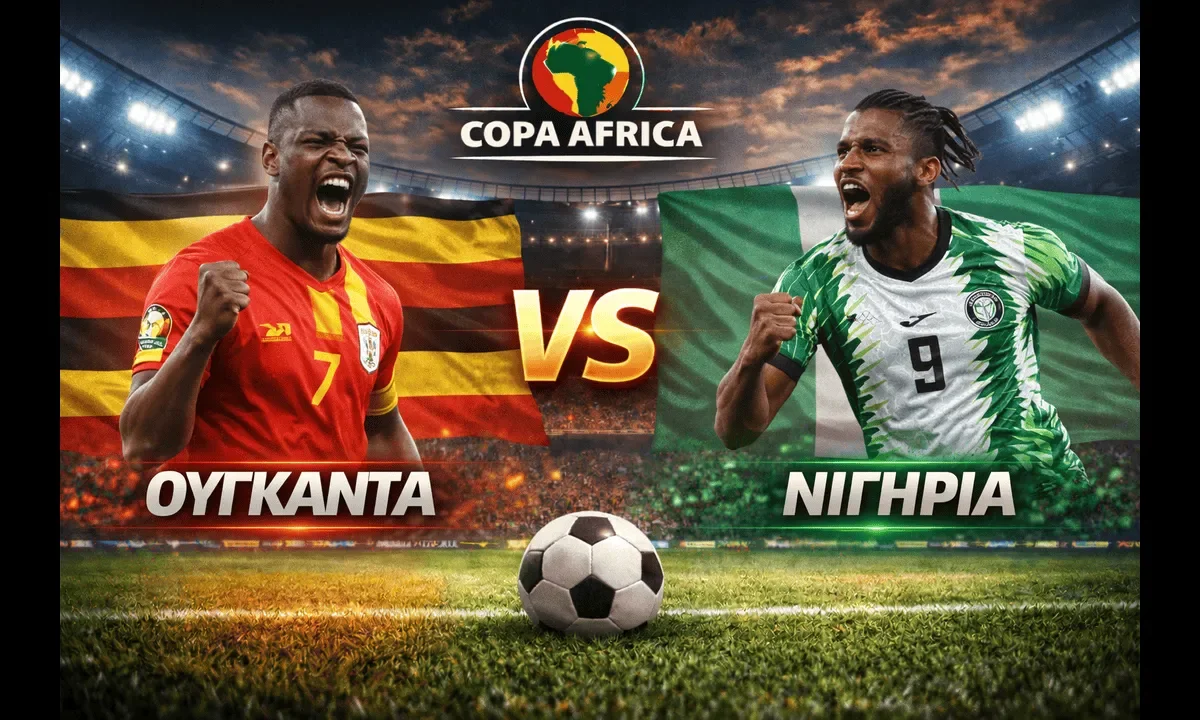 Ουγκάντα - Νιγηρία στο Copa Africa, μάχη δύναμης και τακτικής, με τη Νιγηρία να πιέζει και την Ουγκάντα να δοκιμάζει την αντοχή της.