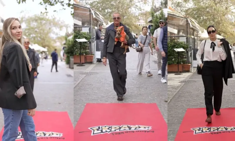 Όταν το κέντρο της Αθήνας μεταμορφώνεται σε catwalk: Ο Λάκης Γαβαλάς ξετυλίγει το «Κόκκινο Χαλί» του μαζί με το ΣΚΡΑΤΣ