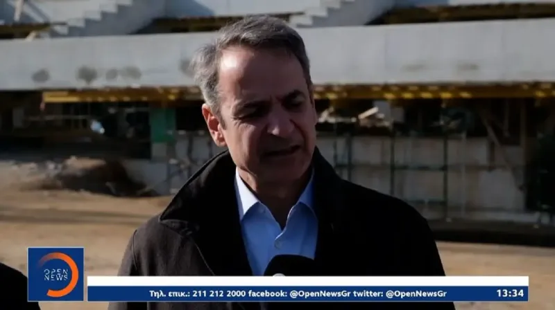Μητσοτάκης: «Μεγάλη πρόοδος στο έργο κατασκευής του γηπέδου του Παναθηναϊκού στον Βοτανικό»