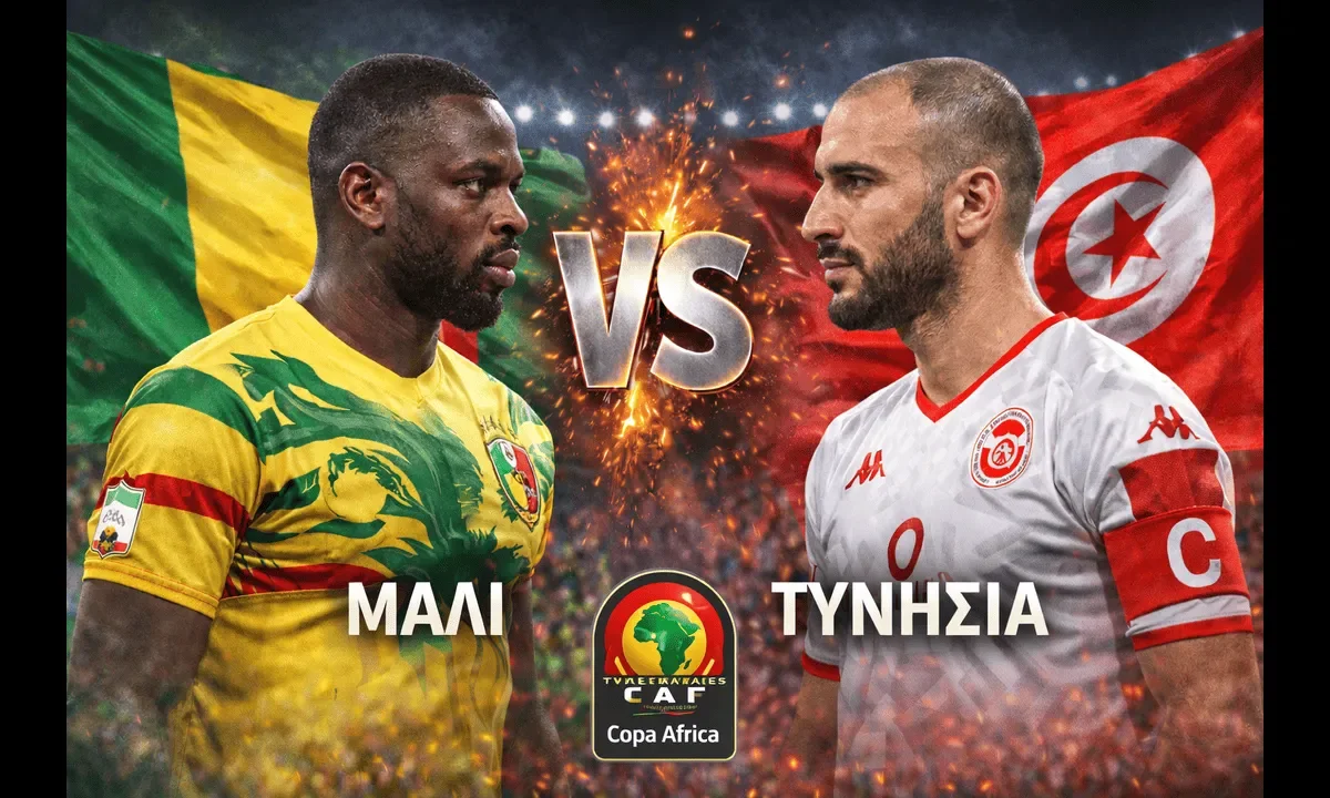 Μάλι - Τυνησία στο Copa Africa, ματς δύναμης και τακτικής, με το Μάλι σε ένταση και την Τυνησία να κυνηγάει από την αρχή για έλεγχο.