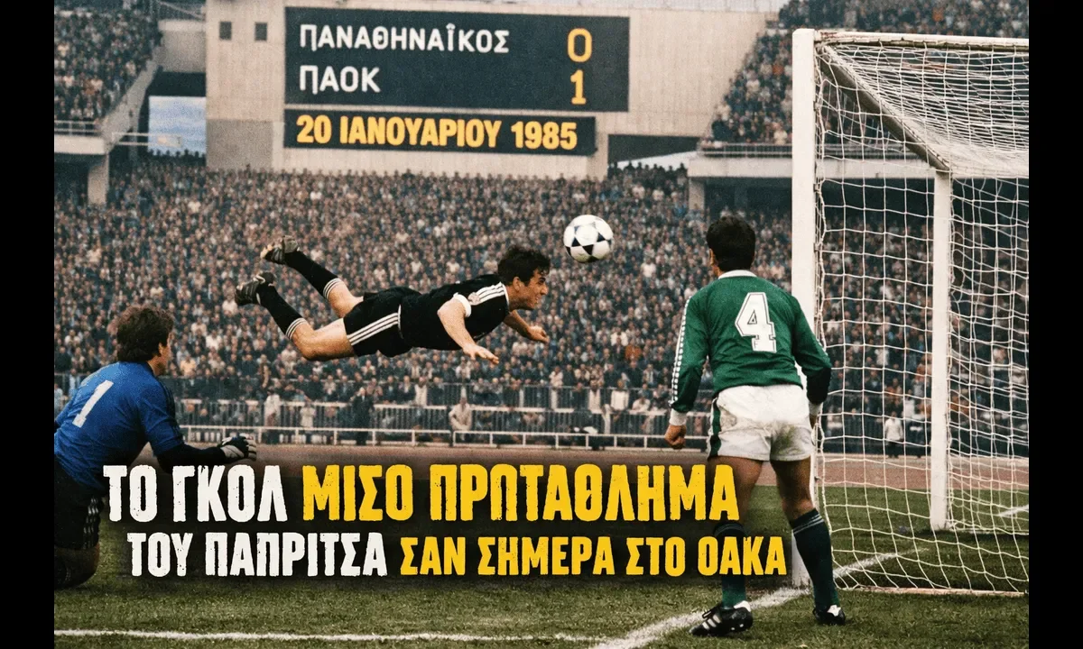 ΠΑΟΚ - Παναθηναϊκός το γκολ του Πάπριτσα στο ΟΑΚΑ το 1985 άλλαξε τη μάχη του τίτλου και έμεινε χαραγμένο στην ιστορία.