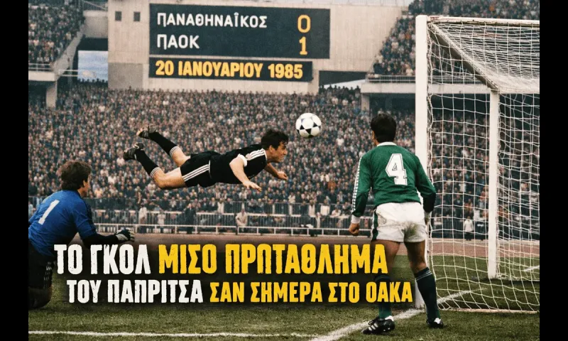 Σαν σήμερα 20 Ιανουαρίου: Το «γκολ μισό πρωτάθλημα» του Πάπριτσα που πάγωσε το ΟΑΚΑ
