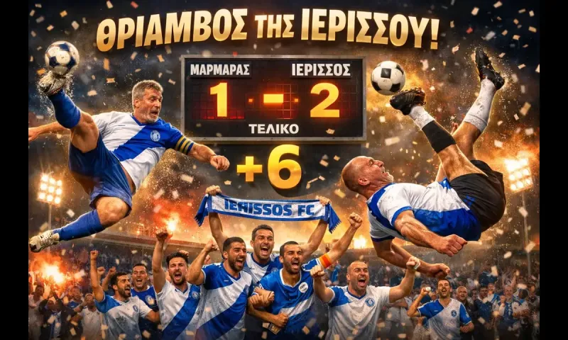 Μαρμαράς - Ιερισσός: Απίστευτο! Δύο γκολ με ψαλιδάκια από παίκτες άνω των 40 ετών και η Ιερισσός έφυγε με διπλό και αέρα πρωταθλητή.