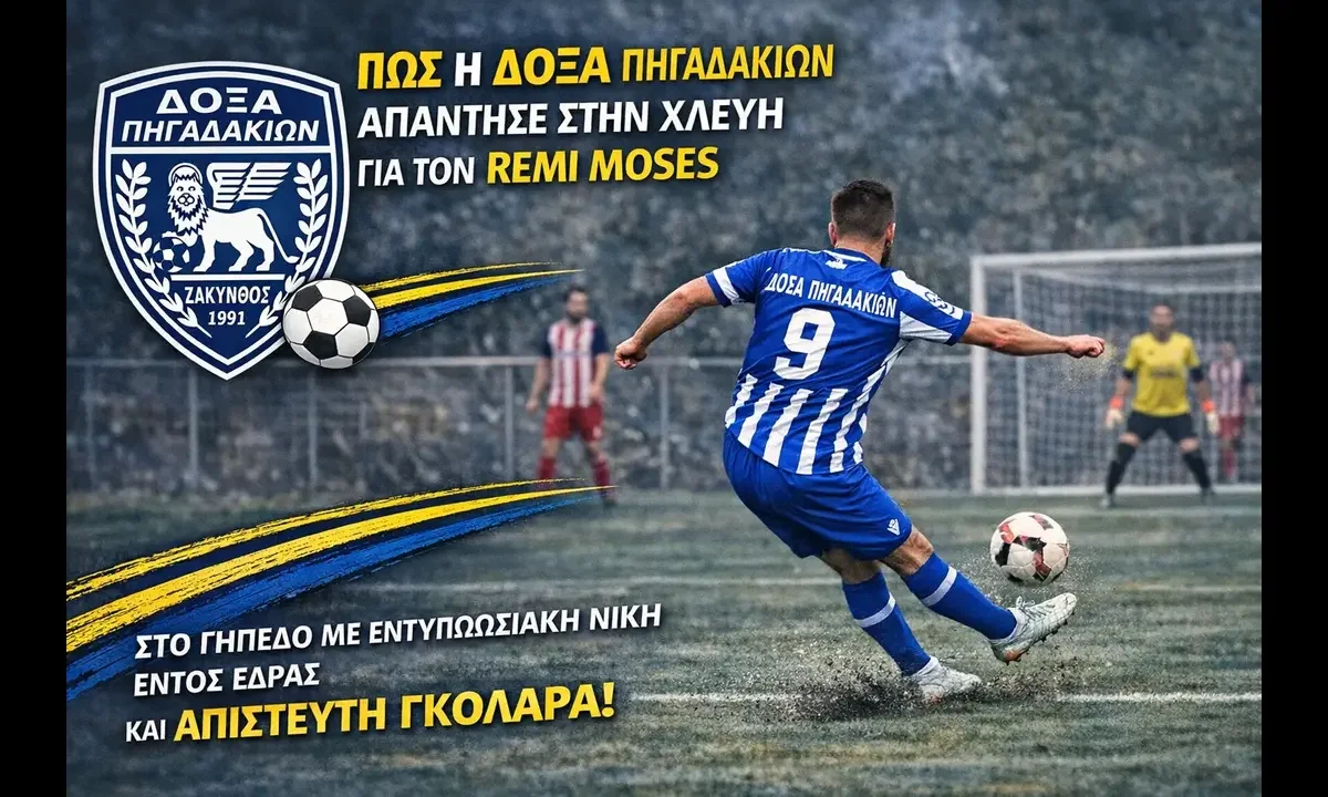 Η Δόξα Πηγαδακίων απάντησε στο γήπεδο, ο Σπύρος Μοίρας σκόραρε δύο φορές απέναντι στην Α.Ε. Άγιος Λέων με εντυπωσιακότερο όλων το πρώτο γκολ.