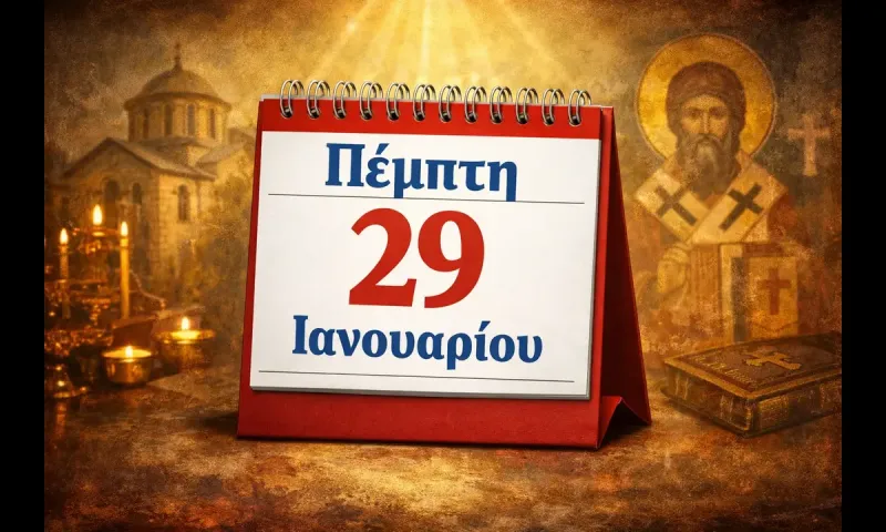Πέμπτη 29 Ιανουαρίου: Ποιοι γιορτάζουν σήμερα