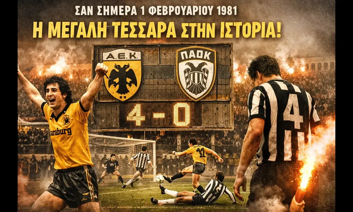 Εκείνο το 4-0 της ΑΕΚ στον ΠΑΟΚ έμεινε σαν βραδιά απόλυτης επιβολής που έκανε τη Νέα Φιλαδέλφεια να πιστέψει ξανά την επάνοδο της ομάδας.