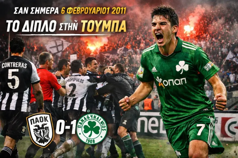 Σαν σήμερα 6 Φεβρουαρίου: Το διπλό του Παναθηναϊκού στην Τούμπα που έγραψε ιστορία