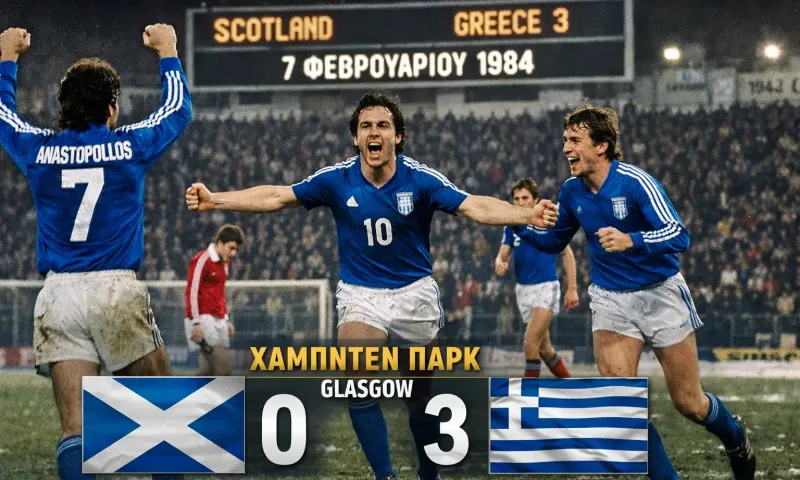 Σαν σήμερα 7 Φεβρουαρίου 1984: Ο θρίαμβος της Εθνικής στο Χάμπντεν Παρκ