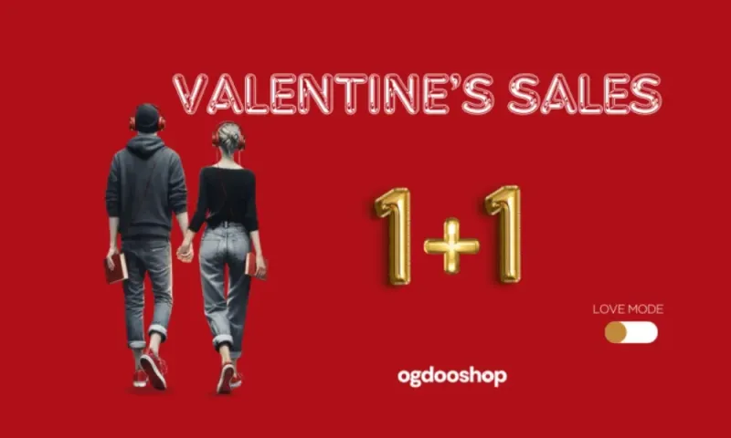 Ogdooshop.gr: Valentine's Sales - 5 μοναδικές προσφορές 1+1 δώρο!