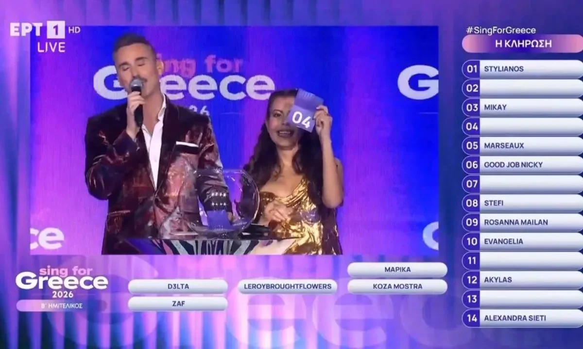 Όλες οι πληροφορίες για τον Εθνικό Τελικό Sing for Greece. Η ώρα μετάδοσης στην ΕΡΤ1 και η σειρά εμφάνισης των 14 φιναλίστ.