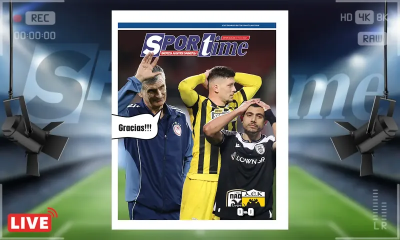 Πρωτοσέλιδο Sportime (16/2): Νικητής ο... Ολυμπιακός από το ντέρμπι της Τούμπας