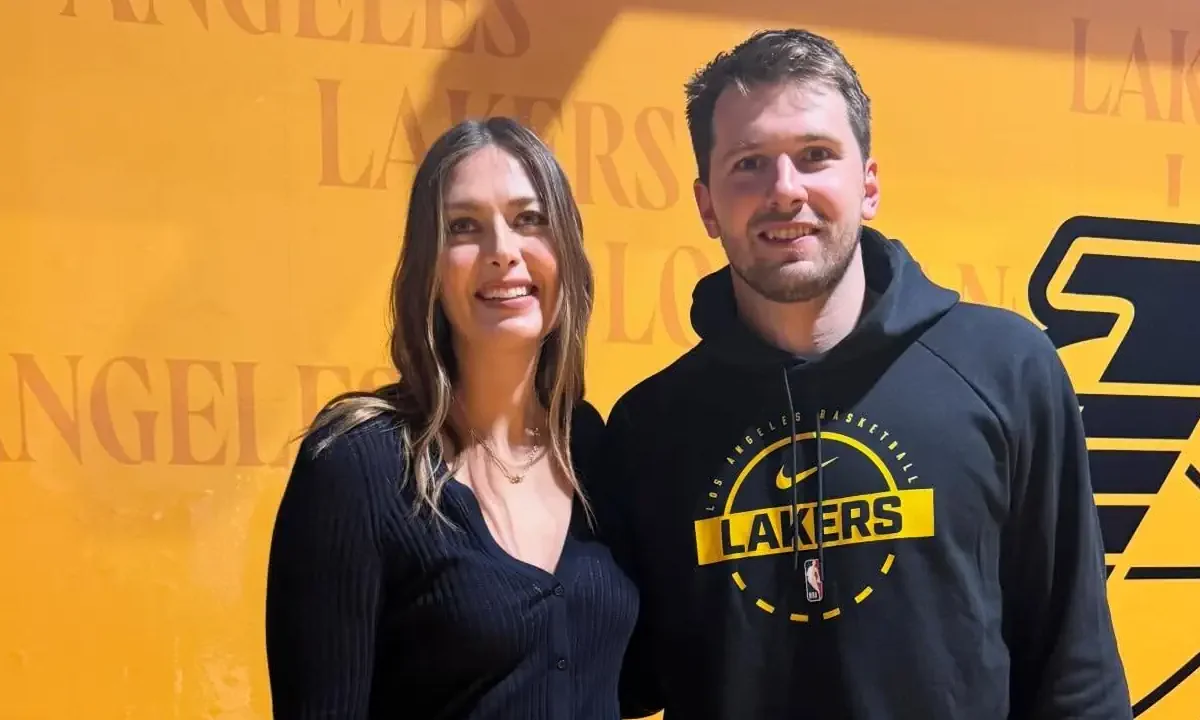 maria sharapova luka doncic lakers nba photo