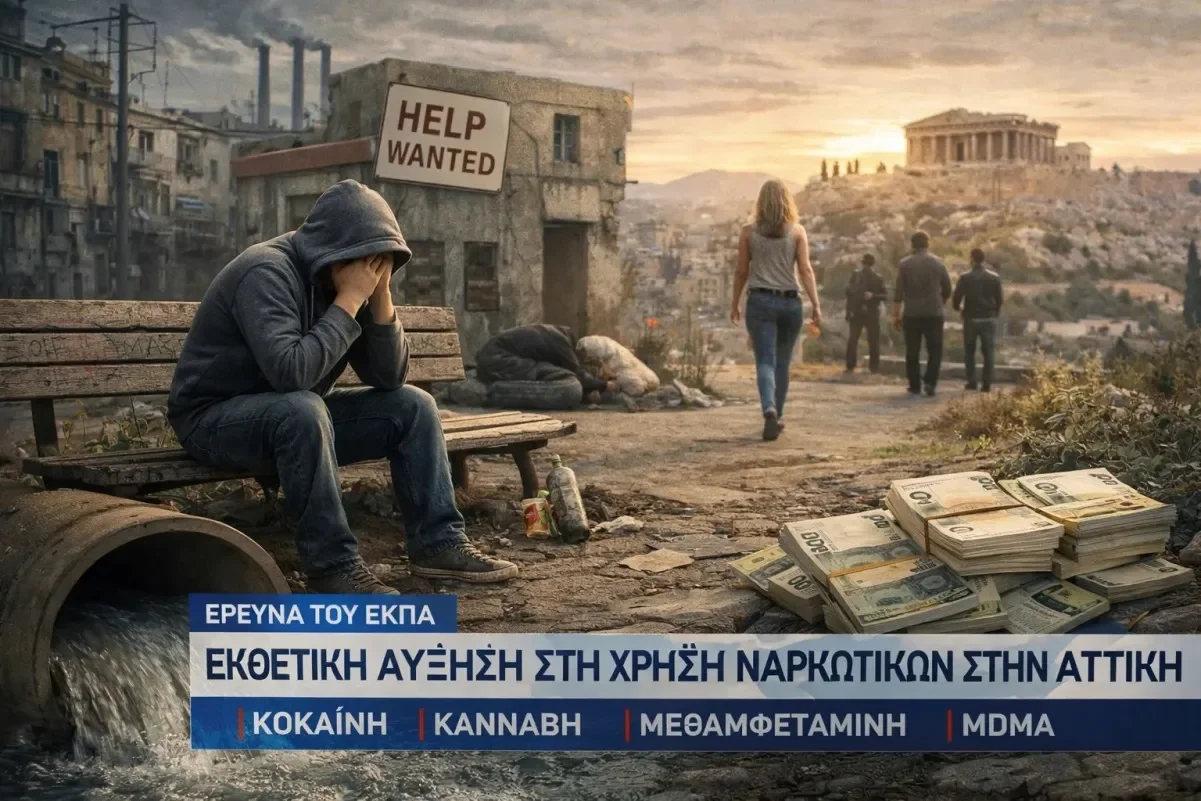 Εκθετική αύξηση στη χρήση κοκαΐνης ειδικά μετά το 2022 - Τι ναρκωτικά ανίχνευσε η έρευνα του ΕΚΠΑ στα λύματα.