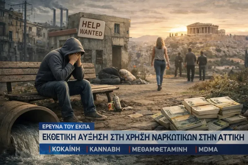 Αττική: Εθνική κατάθλιψη και κοινωνική παρακμή - Ρεκόρ 12ετίας στην κατανάλωση κοκαΐνης το 2025!