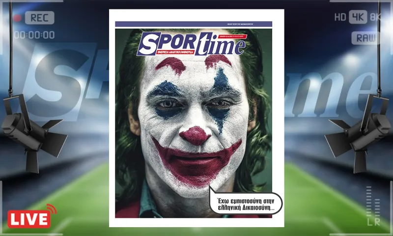 Πρωτοσέλιδο Sportime (2/4) : Περί ελληνικής δικαιοσύνης...