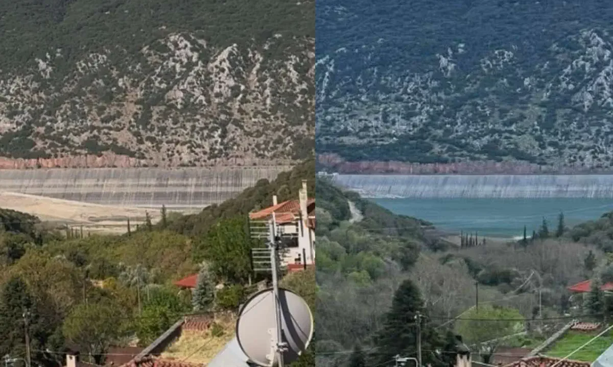 Η λίμνη του Μόρνου σε θέμα που αφορά τη μεγάλη άνοδο των αποθεμάτων νερού από τον Αύγουστο έως τον Μάρτιο