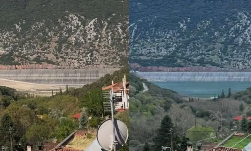 Δείτε πόσο γέμισε η λίμνη του Μόρνου , απο τον Αύγουστο μέχρι σήμερα (φωτογραφίες)