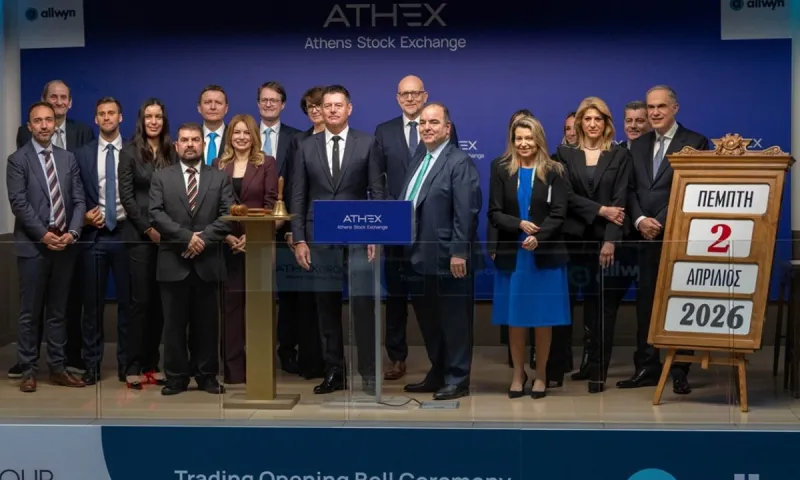 Η Allwyn σηματοδοτεί τη διαπραγμάτευση των μετοχών της στο Χρηματιστήριο Αθηνών με την τελετή έναρξης της συνεδρίασης