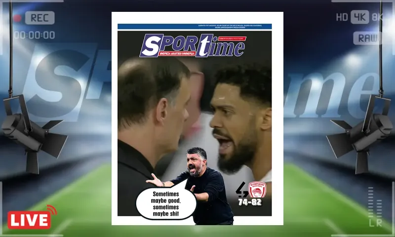 Πρωτοσέλιδο Sportime (4/4): Είχε και... λίγο ένταση στον Ολυμπιακό