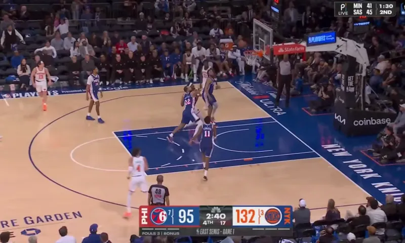 NBA : Νίκη‑σοκ των Knicks με 137‑98 επί των 76ers στο Game 1 των playoffs (video)