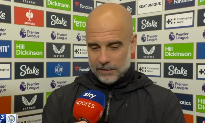 Pep Guardiola μετά το 3-3 με την Έβερτον: Κερδίσαμε ένα βαθμό, θα συνεχίσουμε να παλεύουμε για τον τίτλο