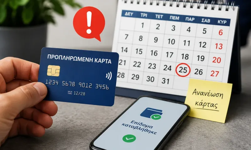 Προπληρωμένη κάρτα επιδόματος: Τι πρέπει να κάνετε πριν λήξει για να μην μπλοκάρουν οι πληρωμές