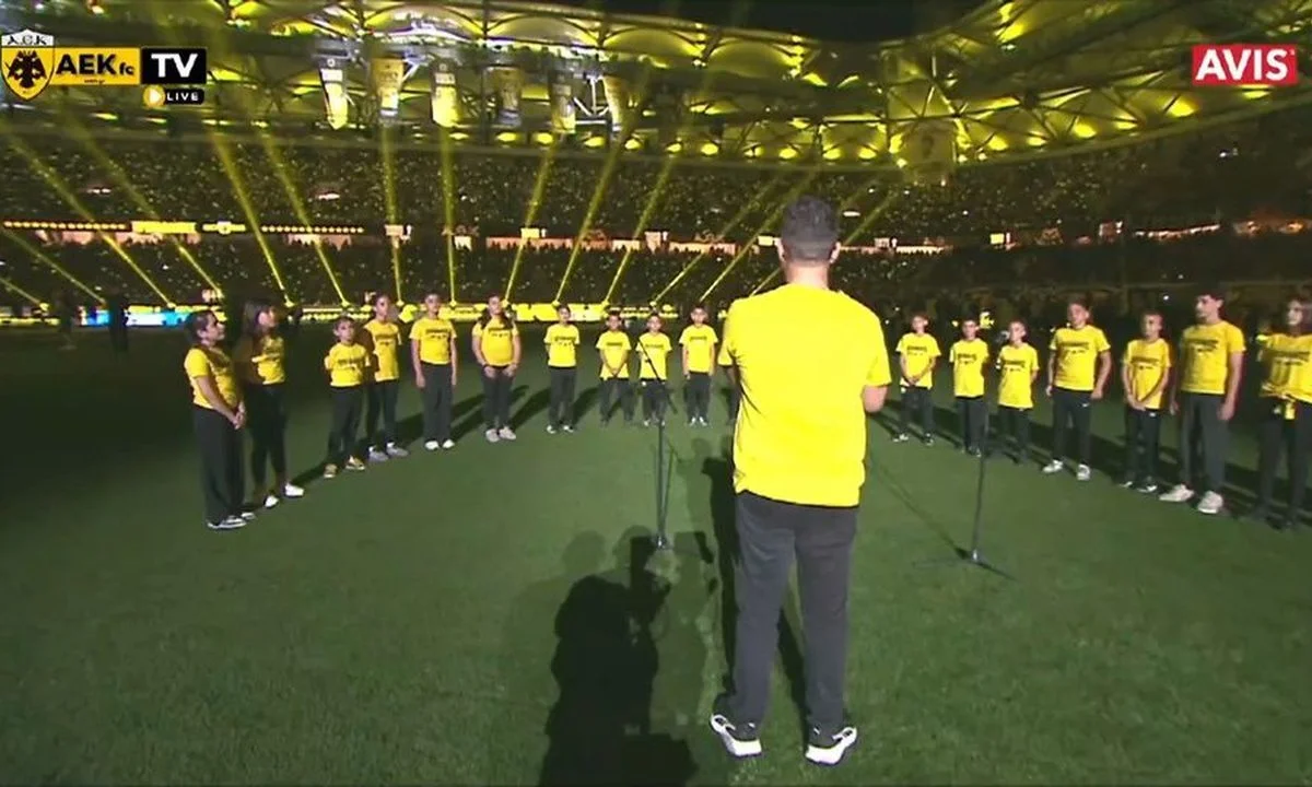 aek podosfairo mikis theodorakis allwyn arena
