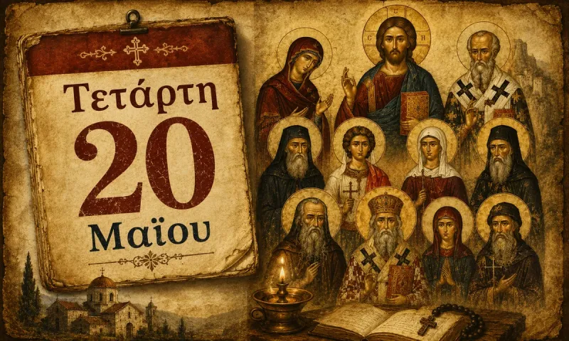 Tετάρτη 20 Μαΐου - Ποιοι γιορτάζουν σήμερα