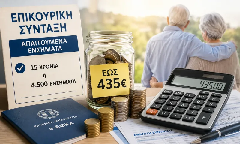 Επικουρική σύνταξη: Πόσα ένσημα χρειάζονται για έξτρα ποσό έως 435 ευρώ