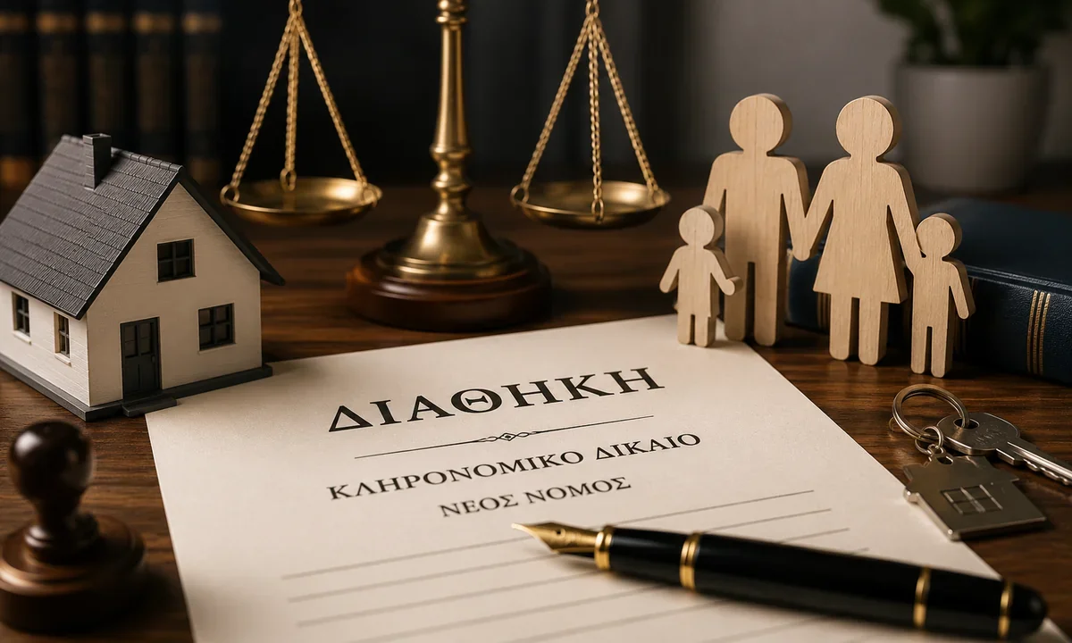 klironomiko dikaio diathikes eks adiathetou nomimi moira simfvno simviosis