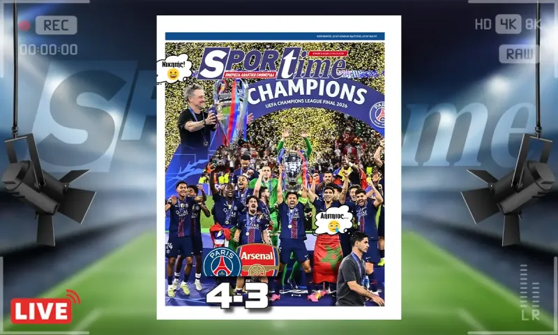 Πρωτοσέλιδο Sportime (31/5): Μυθικός τελικός, απίστευτο φινάλε και η κούπα στο Παρίσι!