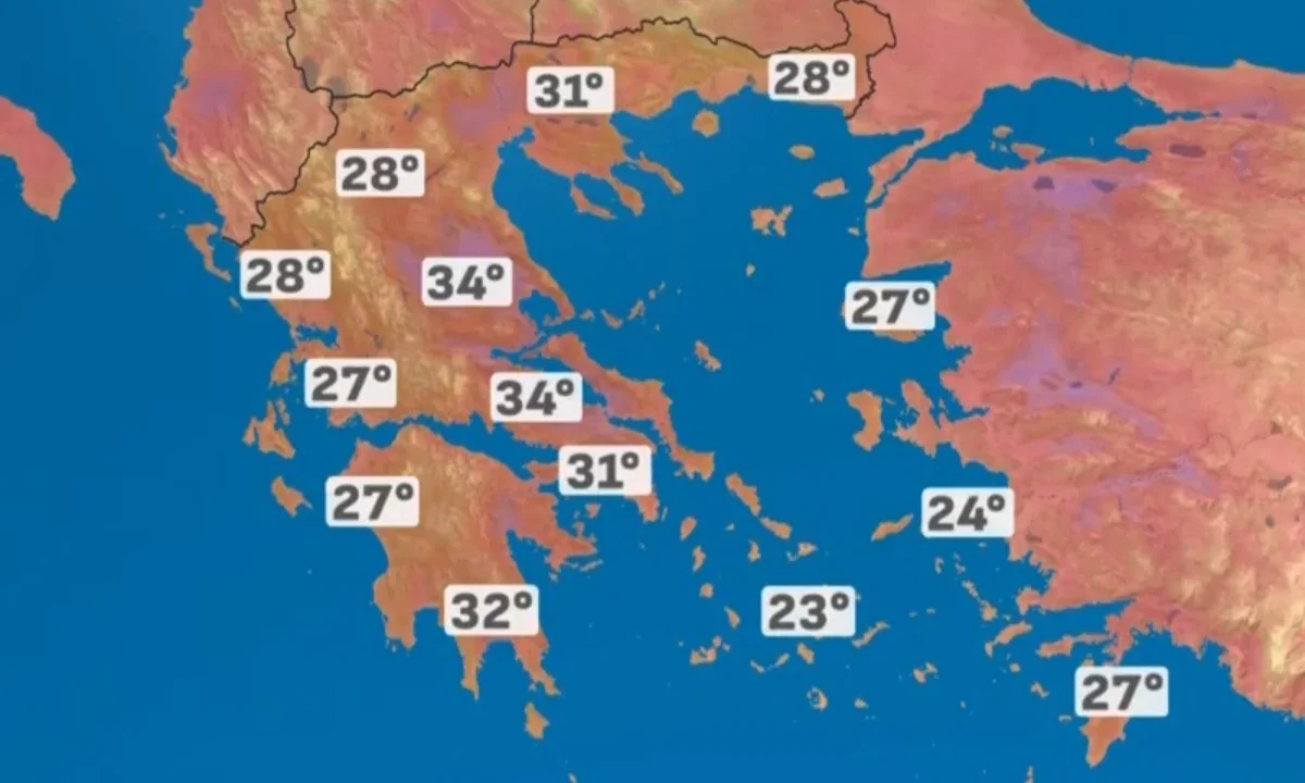 Καιρός: Καλοκαιρινή ζέστη σήμερα, αλλά αλλάζει το σκηνικό από αύριο