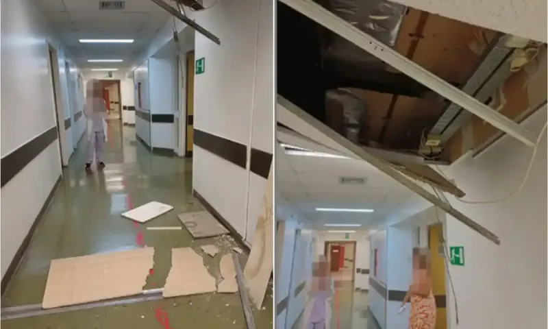 Καταρρέει κυριολεκτικά το ΕΣΥ: Έπεσε η ψευδοροφή στο Θριάσιο – Από θαύμα δεν χτύπησε κανείς – Οργή από τους εργαζόμενους