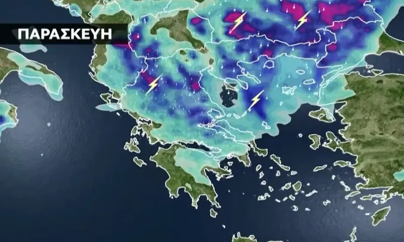 Έκτακτο Δελτίο από την ΕΜΥ: Κακοκαιρία με καταιγίδες, μπουρίνια και χαλάζι σήμερα