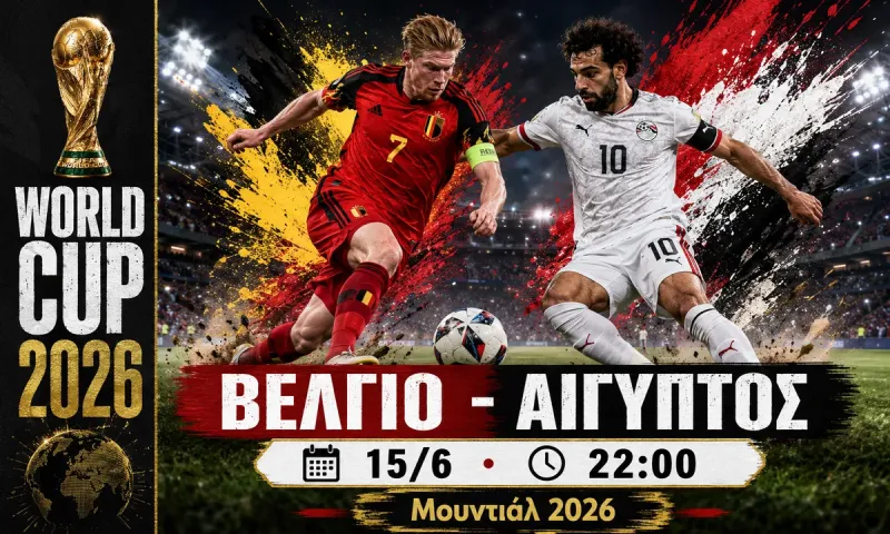 Βέλγιο - Αίγυπτος : Σε ποιο κανάλι παίζει σήμερα ο αγώνας