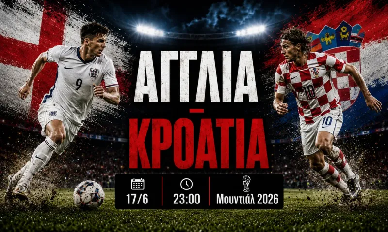 Αγγλία - Κροατία : Σε ποιο κανάλι παίζει σήμερα ο αγώνας